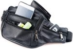 Fanny Pack Outdoor travel leather Fanny pack,Cowhide Leather Large Size 7 Pockets waist bag.Suitable for outdoor mountaineering, travel, camping, cycling, running, etc. - Image 4